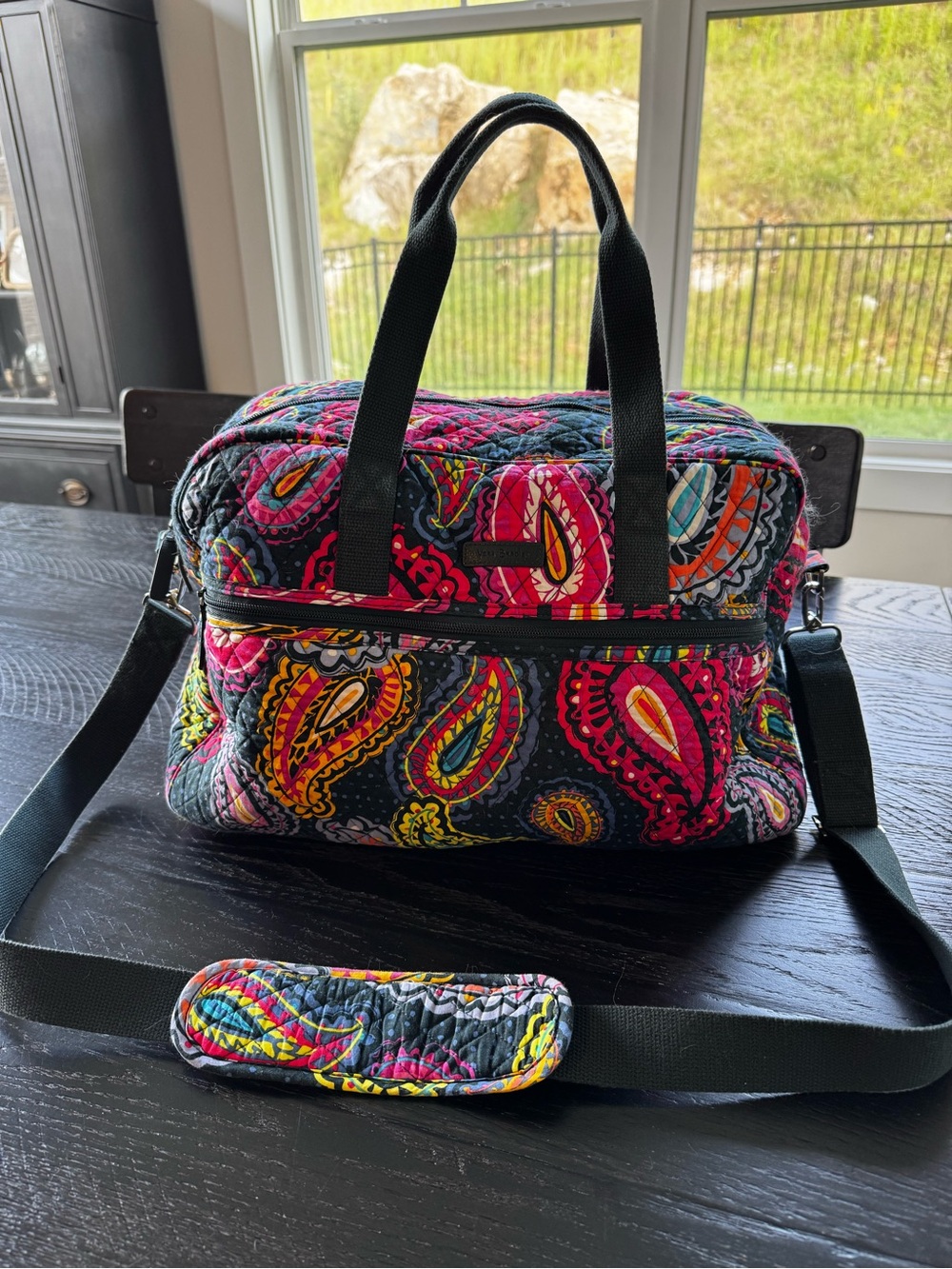 Vera Bradley Compact Traveler Bag – Twilight Paisley - Picture 3 of 11